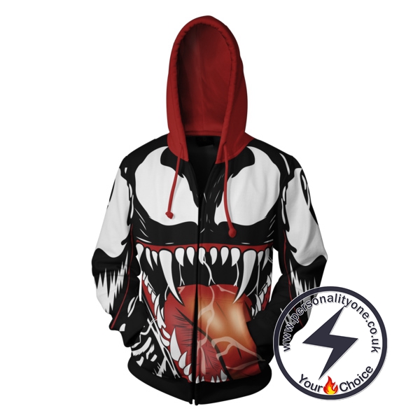 Spiderman Venom Zip Up Hoodie Jacket